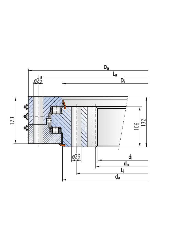 PRIUS BEARINGS 32-20 1250/2-06750 2D section drawing