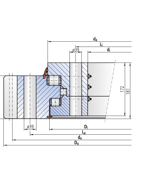 PRIUS BEARINGS 31-32 2800/2-07320 2D section drawing