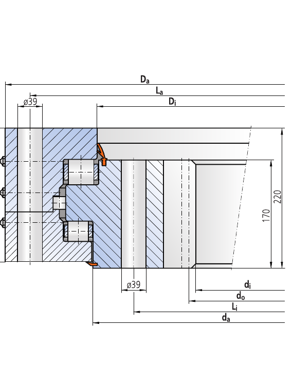 PRIUS BEARINGS 32-40 2800/2-07470 2D section drawing