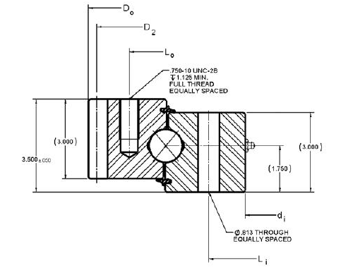 PRIUS BEARINGS HT10-54E1Z 2D section drawing