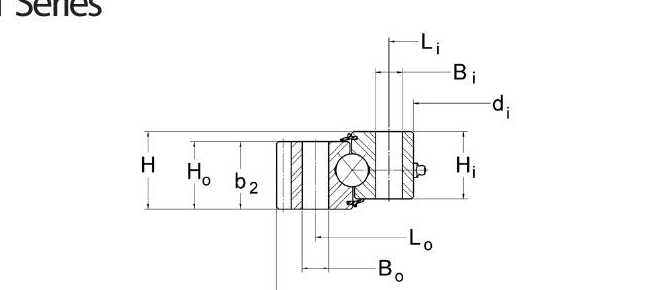 PRIUS BEARINGS MTE-145X 2D section drawing