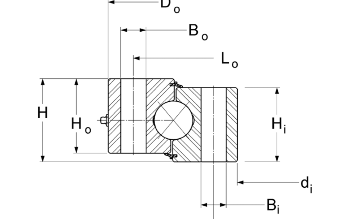 PRIUS BEARINGS 16290001 2D section drawing