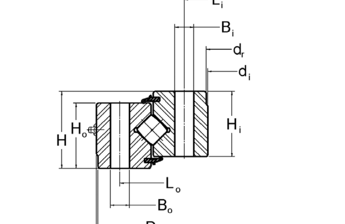 PRIUS BEARINGS 16336001 2D section drawing