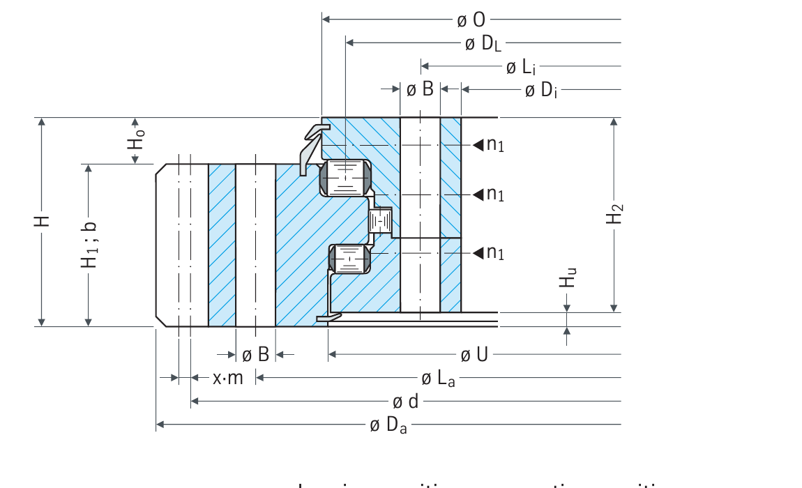 PRIUS BEARINGS 191.50.3550.990.41.1502 2D section drawing