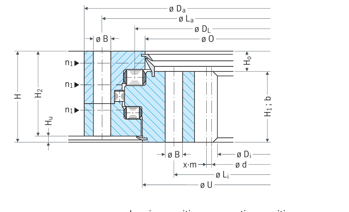 PRIUS BEARINGS 192.20.2000.990.41.1502 2D section drawing