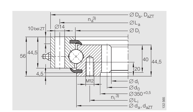 PRIUS BEARINGS VSI 20 0544 N 2D section drawing
