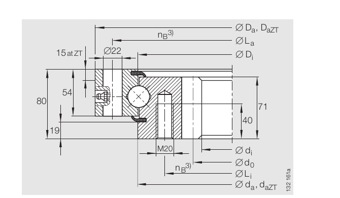 PRIUS BEARINGS VSI 25 0955 N 2D section drawing