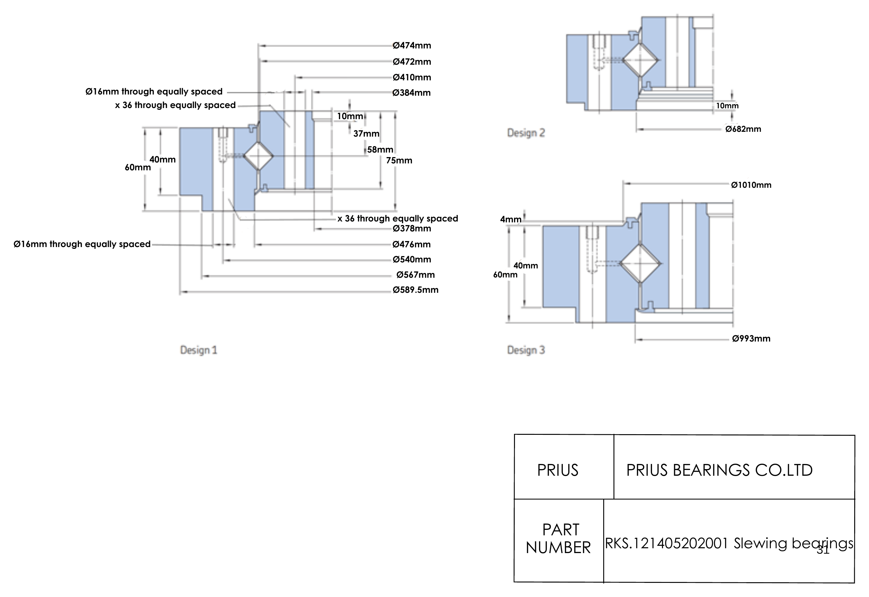 SKF RKS.121405202001 2D dimensional drawing PRIUS BEARINGS RKS.121405202001 2D dimensional drawing