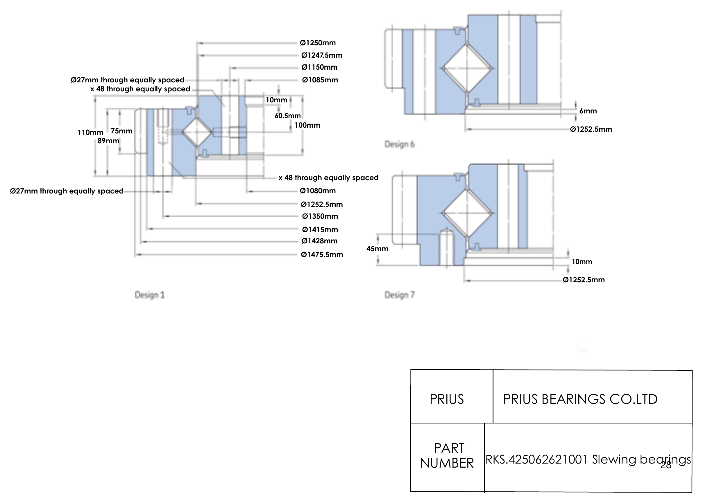 SKF RKS.425062621001 2D dimensional drawing PRIUS BEARINGS RKS.425062621001 2D dimensional drawing